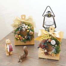 【聖誕禮物】 聖誕迷你永生花圈 掛飾(可掛可站)