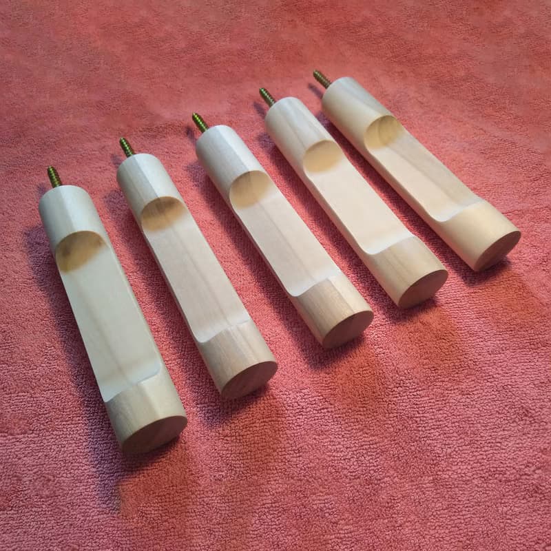 Birch wood wall hook. Minimalist wall storage. Macramé holder. Hat rack hanger