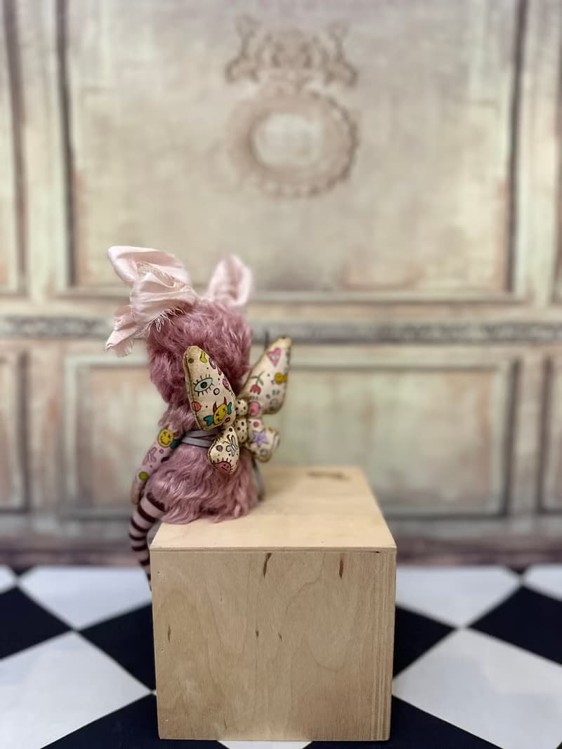 Pink mini cyclop - doll with wings _ READY TO SHIP!