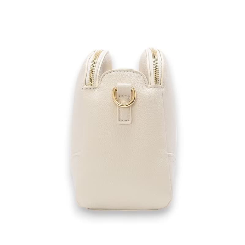 ANNA DOLLY三層貝殼包 斜背包 側肩包 米白色