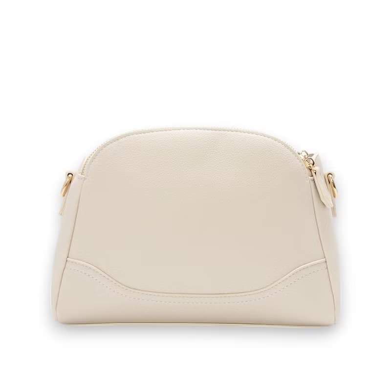 ANNA DOLLY三層貝殼包 斜背包 側肩包 米白色