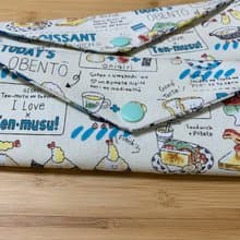 文青風環保筷袋  美食嚮宴 純淨白 手作餐具袋.交換禮物.