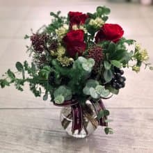 經典進口紅玫瓶裝花 | 聖誕節 交換禮物首選 | 台北可自取