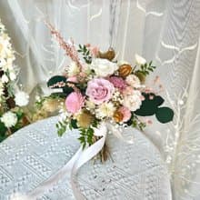 純真自然永生玫瑰捧花 乾燥花束