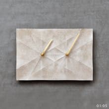HOMER | 水泥摺紙時鐘 Origami Clock | 灰色曲面酸蝕 | 最後一件
