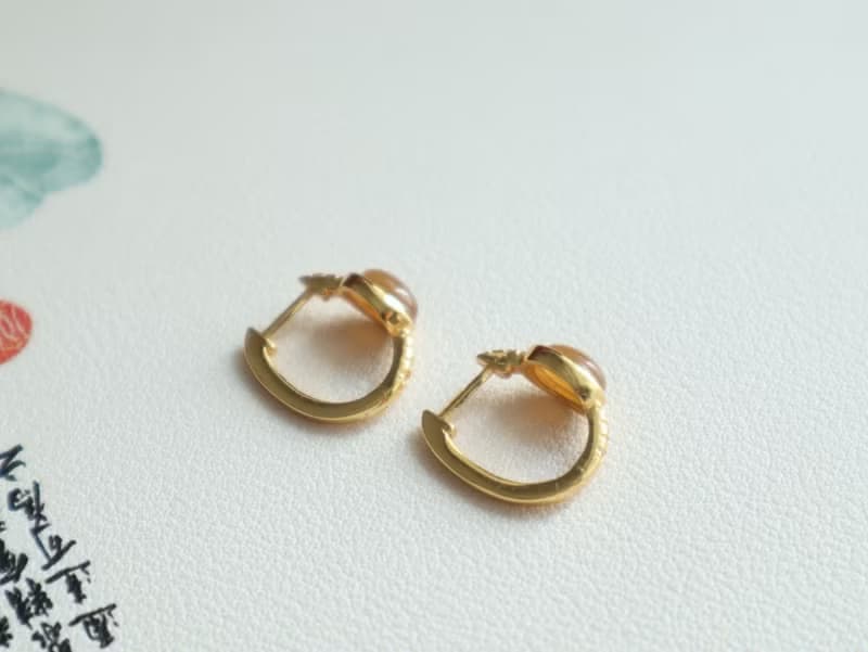 天然糖料和田玉耳釘耳環耳飾新疆糖料脂份厚輕奢氣質女友禮物