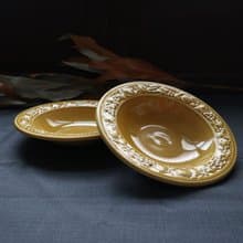 早期陶盤-秋果 (餐具/老件/舊物/陶瓷/英格蘭)