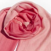 喀什米爾Cashmere/羊絨圍巾/純羊毛圍巾披巾/戒指絨披肩-粉紅漸層