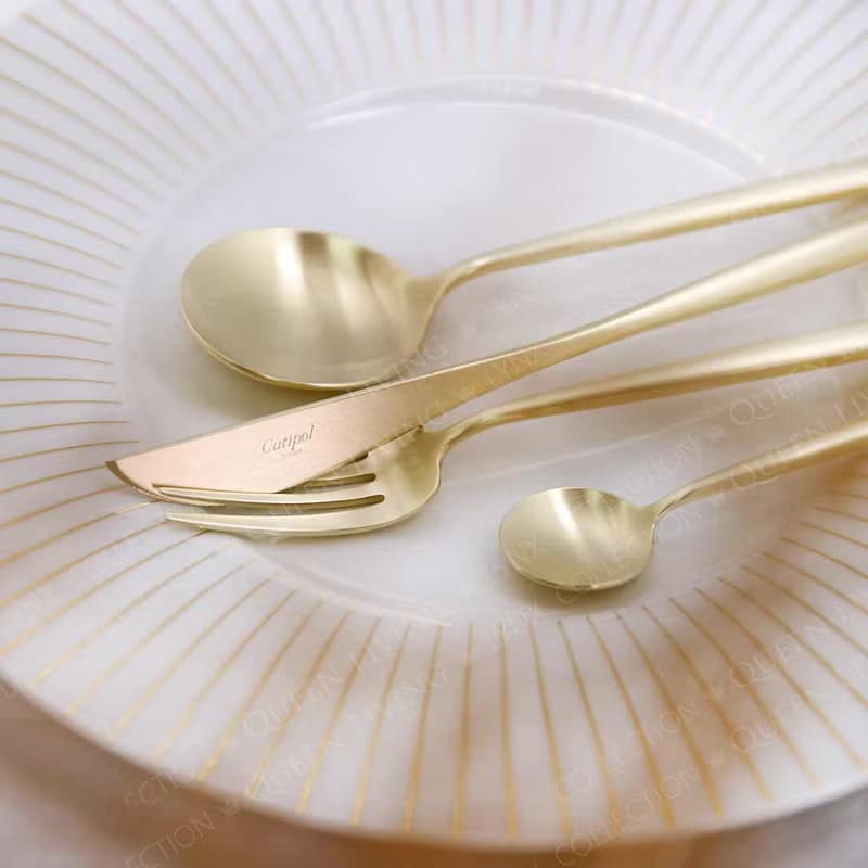 葡萄牙 Cutipol MOON香檳金不鏽鋼 12CM 咖啡匙