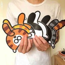 巨無霸貓屁屁の圖鑑 防水貼紙 - 貓奴請享用 Waterproof stickers