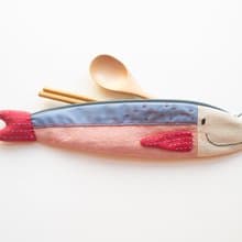 Travelling Tuna cutlery pouch - Bloom