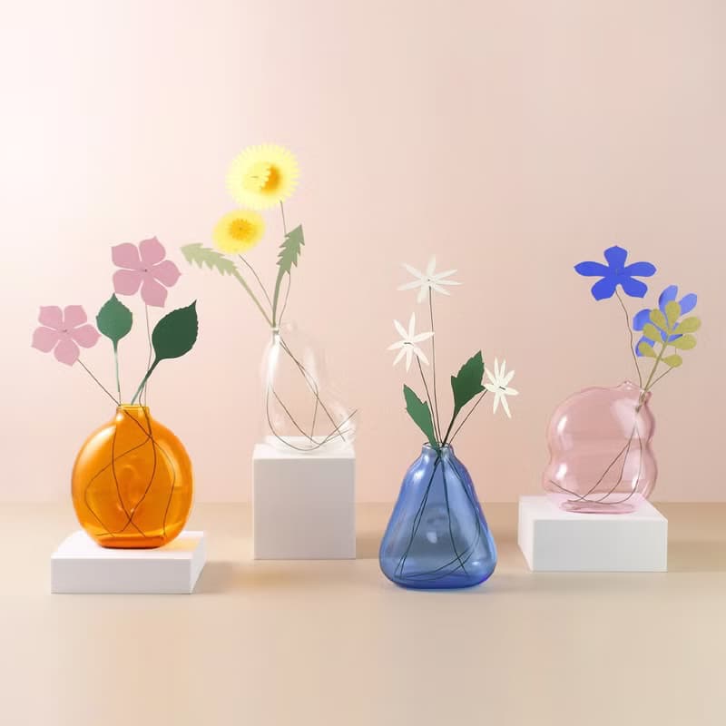 好玻 x 紙物-小花日盒/花器禮盒組-Sweet&藍鐘花