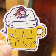 微醺貓の日常 防水貼紙 筆電 行李箱 適用 Waterproof stickers