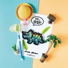 刺繡貼紙-綠三角龍