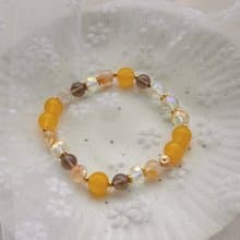 蜂蜜泡泡 / 瑪瑙手鍊 茶晶 黃瑪瑙 黃阿賽 水晶手鍊