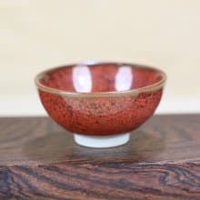 【送禮好物】60ml 胭脂 結晶釉 圓滿茶杯 鶯歌名家葉敏祥作品