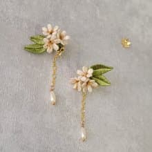 橙花耳環