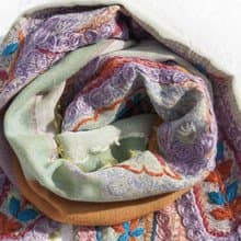 手織圍巾 刺繡羊毛披肩/針織圍巾/刺繡圍巾/羊絨披巾/喀什米爾Cashmere 聖誕節禮物 交換禮物 母親節 父親節-花