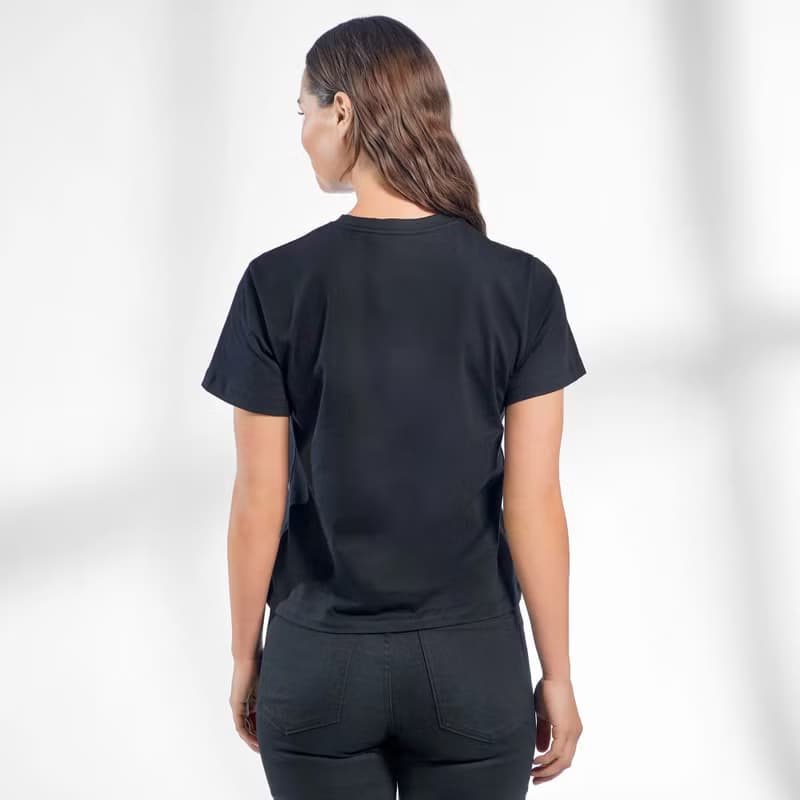 北歐極簡 - 100%有機棉經典圓領T恤 / 素Tee / T-shirt 女(黑)