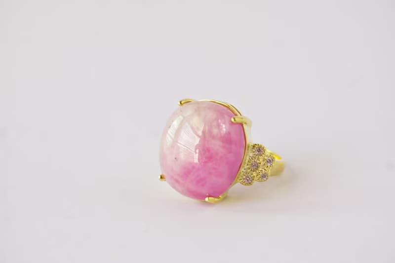 Natural Ruby 36.25 Cts Ring Sterling Silver 925 With Gold Plated 9 US.