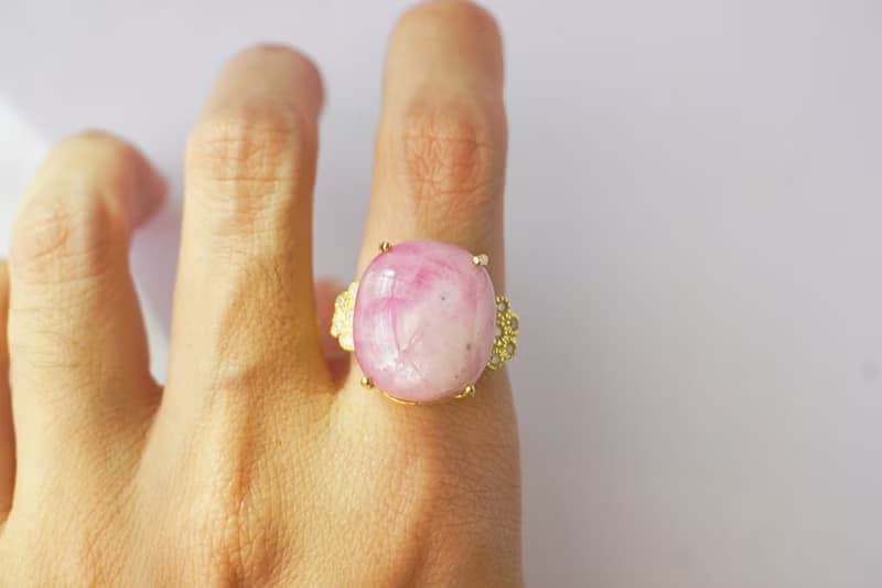 Natural Ruby 36.25 Cts Ring Sterling Silver 925 With Gold Plated 9 US.
