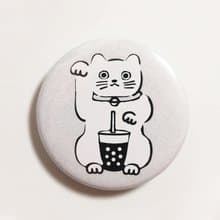 招財貓 貓 胸章 胸針  防水 別針 胸針 胸章 布章 扁別針 胸章