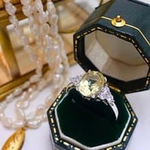 靈動 黃水晶 天然黃水晶 珠寶刻面 晶體乾淨 閃爍黃色光澤 純銀戒