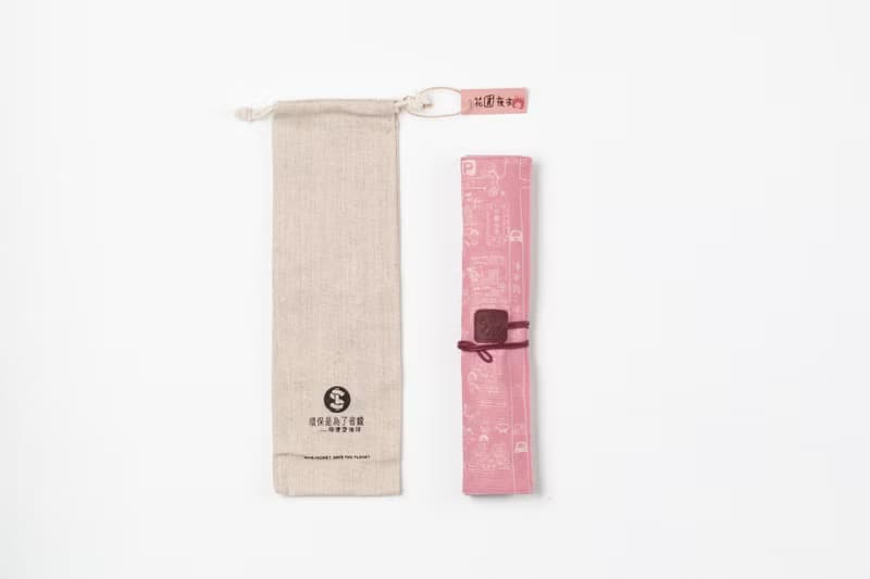 大武花棉布手工餐具包(含餐具)_彩色新款