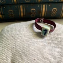 戒指 日本白瓷 自然釉色 無限看不膩色調 真皮革 數字系列