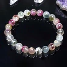一圖一物│#631 8mm 多彩半透碧璽水晶手鍊 招福氣貴人 開運招財