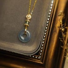 招財•順心•圓滿•平安|高冰藍水大甜甜圈|A貨翡翠純銀訂製吊墜