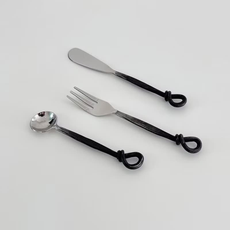 扭扭鍛敲點心餐具_叉/匙/抹刀 _公平貿易