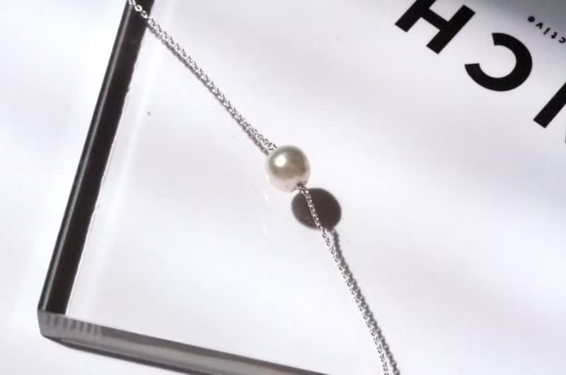 バロックパール一粒ネックレス 　Silver925 チェーン