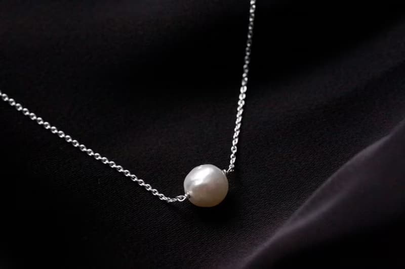 バロックパール一粒ネックレス 　Silver925 チェーン