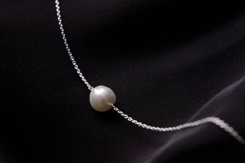 バロックパール一粒ネックレス 　Silver925 チェーン