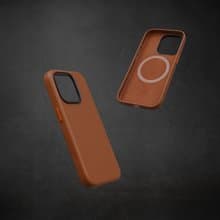 iPhone 15 pro Magsafe皮革手機殼  可燙金名字 Nappa牛皮