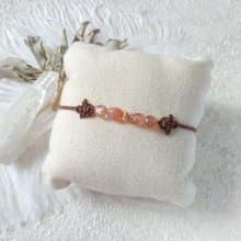 太陽之焰。太陽石。南美巴西蠟線編織手鍊