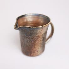 明芽窯 l 柴燒無釉刻紋茶海 公道杯 茶具 陶器 蒐藏品 H7