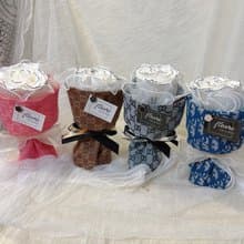 小香風永生花花束 情人節 生日禮物 求婚花束 香奈兒毛呢花束