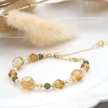 我的眼中只有你 | 招財貴人 | 黃膠花 水晶手鍊 母親節禮物