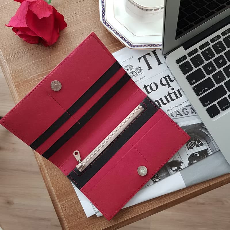 多色可選 水洗牛皮紙夾 中長夾