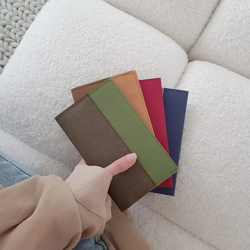 多色可選 水洗牛皮紙夾 中長夾