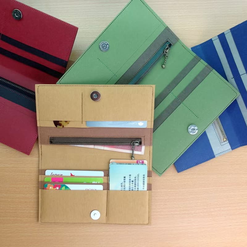 多色可選 水洗牛皮紙夾 中長夾