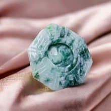 【擋煞‧避邪】飄花翡翠八卦項鍊 | 天然緬甸玉A貨翡翠 | 送禮