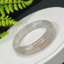 精美 黑金超七水晶手鐲 51MM 冰潤星光閃片石英手環 招財積極活力