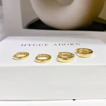 925純銀 | 12mm簡約素圈_耳環