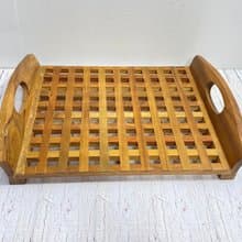 復古 Jens Quistgaard 用於 Dansk 柚木格子托盤 (ACACIA)