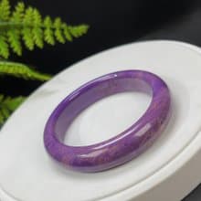 優質夢幻紫雲母手鐲 55MM 高瓷天眼飄花 情人石手環 色澤濃郁優雅