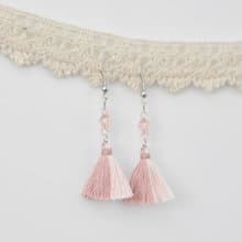 雙色流蘇。捷克水晶。耳環 Two Colorway Tassel。Crystal。Earring