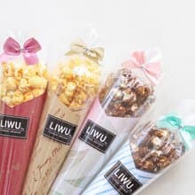 單支爆米花花束(甜筒型包裝)焦糖/巧克力2口味可選 | 感謝禮 祝賀